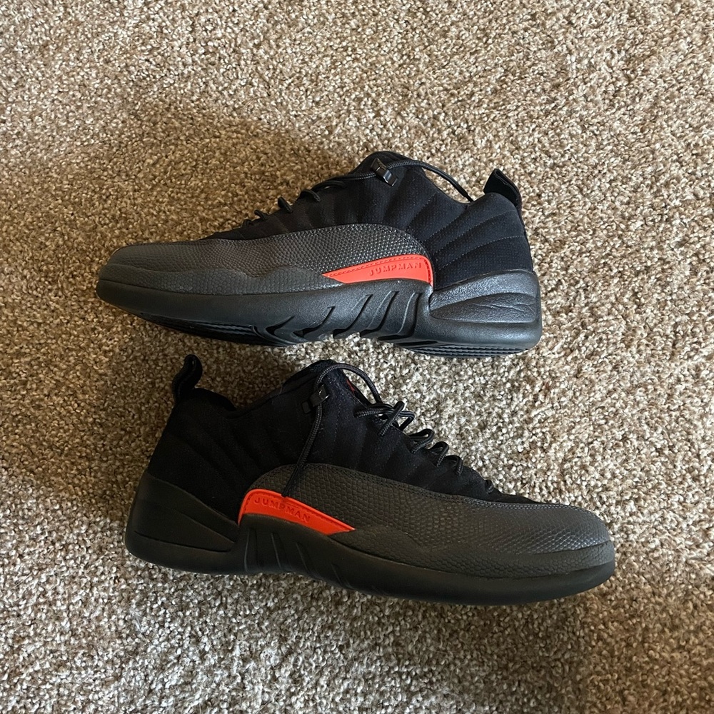 Nike Air Jordan Retro 12 XII Low Max Black Leather  308317-003 Size 12